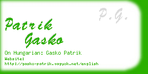 patrik gasko business card